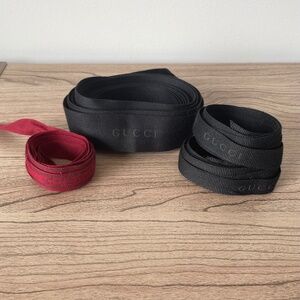 GUCCI Authentic Ribbon bundle - red, black, wide, narrow, very long! 1" 1/2"